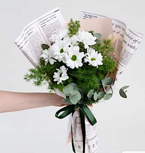 TEK Lİ BEYAZ PAPATYA BUKETİ